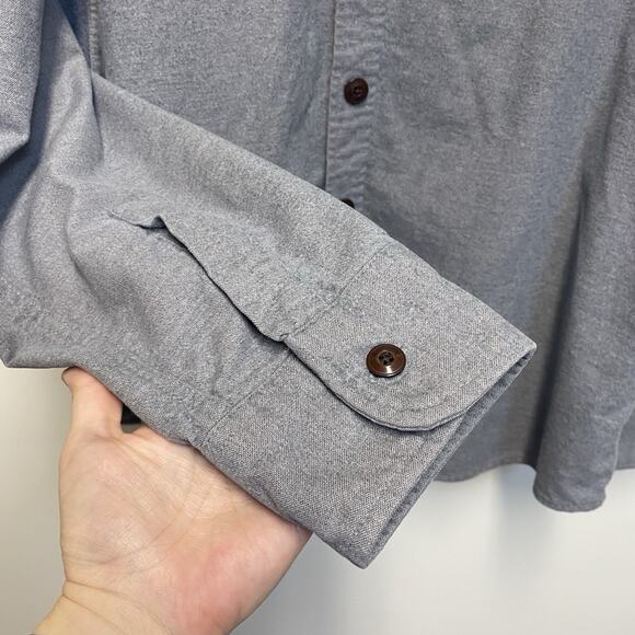 LL BEAN Signature XXL T Slim Fit Chamois Cloth 1933 Archive‎ Flannel Shirt Gray - Picture 4 of 9